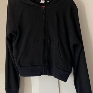 TNA waffle knit Black Zip-Up Hoodie